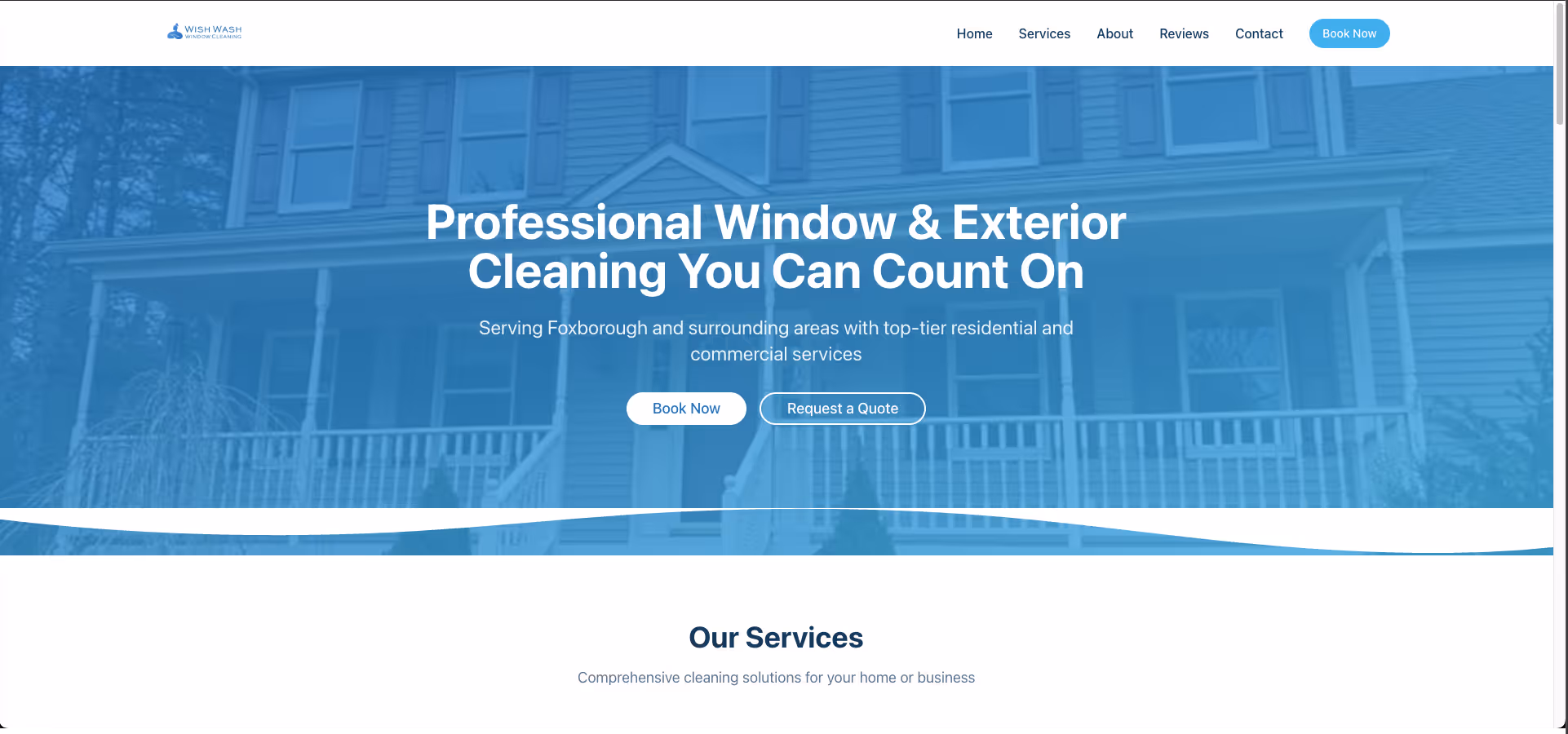 Wish Wash Window Cleaning Website